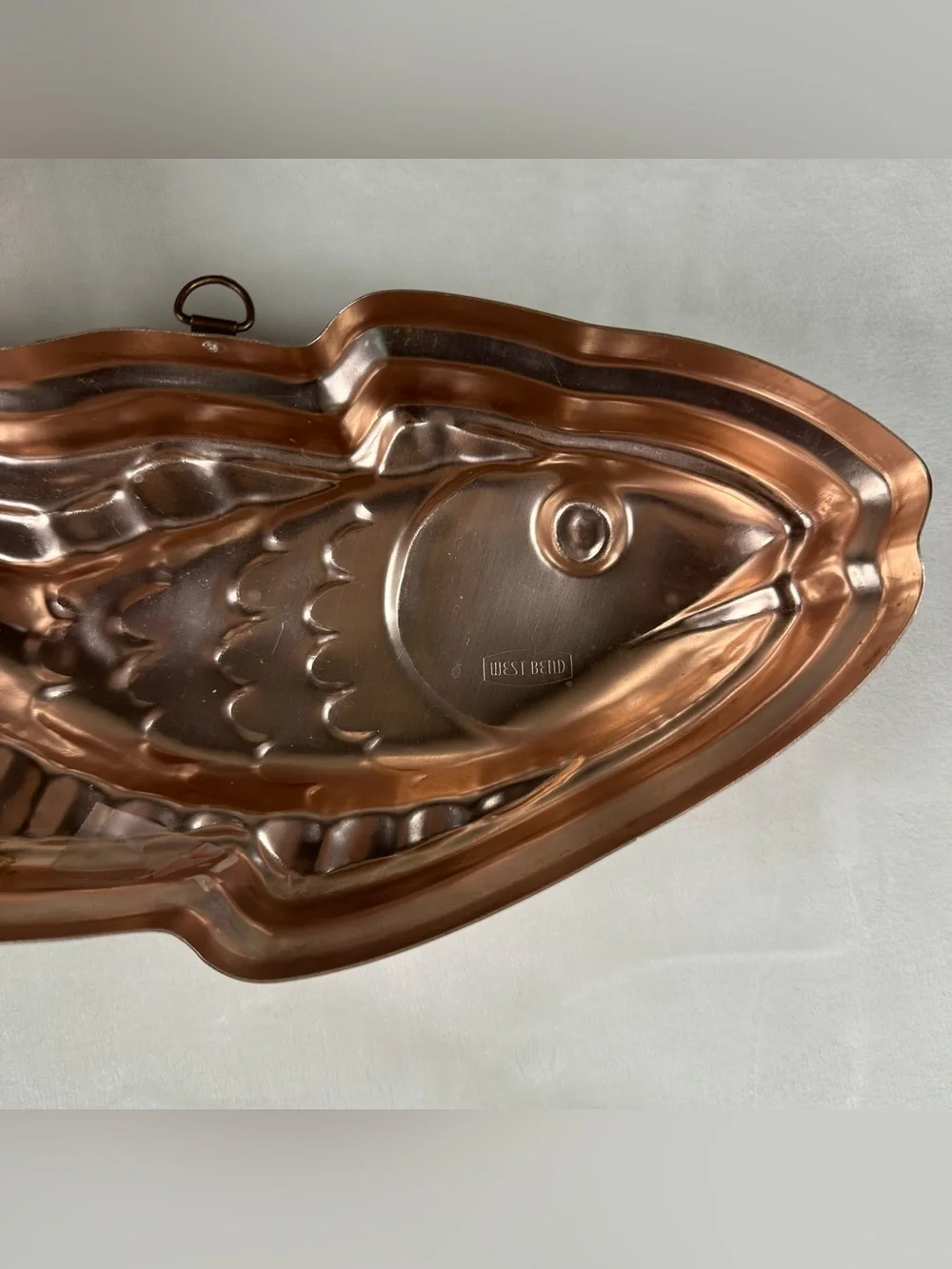 Fish-Shaped Copper-Tone Cake Mold • Decorative Bakeware